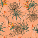 Exotic Leaves Contours Wallpaper
