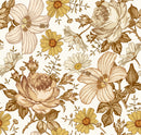 Voguish Yellow Flowers Wallpaper Tasteful