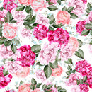Voguish Pink Shades of Flowers Wallpaper