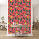 Modish Pineapple and Flowers Wallpaper Vogue