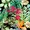 Dark Wallpaper with Exotic Leaves