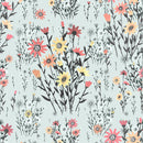 Contemporary Hand Drawn Wildflowers Wallpaper Tasteful