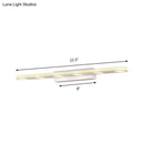 DecorBites™ Oblong Bathroom LED Vanity Light Acrylic 4/6 Lights Simplicity Wall Mounted Mirror Lighting in Warm/White