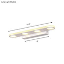 DecorBites™ Oblong Bathroom LED Vanity Light Acrylic 4/6 Lights Simplicity Wall Mounted Mirror Lighting in Warm/White