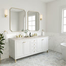 James Martin Chicago 72" Double Bathroom Vanity, Glossy White