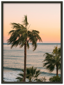 Ocean Palm Trees Print Metal Wall Art – Tropical Beach Coastal Home Decor