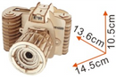 Camera Model Kit - Wooden Laser-Cut 3D Puzzle (57 Pcs)