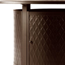 Aluminum 44-in Round Propane Fire Table with Beads, Covers and Lid