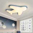 Off-white airplane ceiling chandelier for children's room