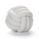 Off-white boucle knotted circle throw pillows bedroom decor