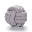 Off-white boucle knotted circle throw pillows bedroom decor