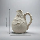 Off-white handmade irregular grain ceramic pitcher vase living room