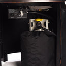 Black Aluminum Fire Table Set with Four Deep Seating Loveseats