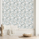 Contemporary Watercolor Leaves Wallpaper Tasteful