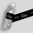 Oh Baby Gold Black Water Bottle Labels