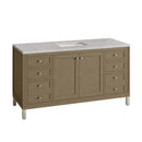 James Martin Chicago 60" Single Bathroom Vanity, Walnut Whisper