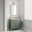 James Martin Chicago 30" Single Bathroom Vanity, Smokey Celadon