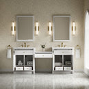 James Martin Bellshire 84" Double Bathroom Vanity, Bright White