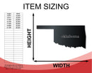 Metal Oklahoma Wall Art - Custom Metal US State Sign - 14 Color Options