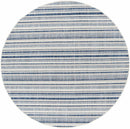 Olin White&Blue Striped Nordic Rug