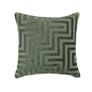 Olive and dark green geometric jacquard throw pillowcase living room