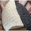 Olive and dark green geometric jacquard throw pillowcase living room