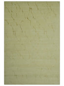 Olive and Gold Modern Abstract Design Hand loom 6x9 wool and Art silk Area Rug