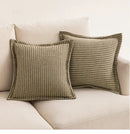 Olive & cream houndstooth jacquard pillow covers living room cushions