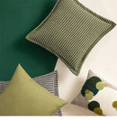Olive & cream houndstooth jacquard pillow covers living room cushions