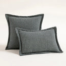Olive & cream houndstooth jacquard pillow covers living room cushions