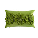 Olive green handmade flower cushion cover living room decor