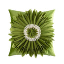 Olive green handmade flower cushion cover living room decor