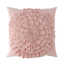 Olive green handmade flower cushion cover living room decor