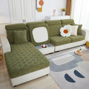 Olive green patterned jacquard sofa seat cover living room protector
