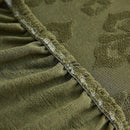 Olive green patterned jacquard sofa seat cover living room protector