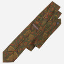 Borromeo - Printed Madder Silk Tie - Olive