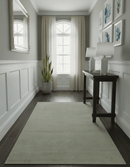 Olive Hand Knotted 5.6x8 Modern Geometric Wool and Silk Area Rug