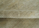 Olive Hand knotted Modern Carved Texture 4x6 Wool and art Silk Area Rug