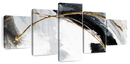 Black White And Gold Abstract Wall Art