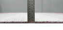 Ombre Purple and Ivory 5x7 Striped Wool and Bamboo Silk Hand Knotted Rug