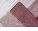 Ombre Purple and Ivory 5x7 Striped Wool and Bamboo Silk Hand Knotted Rug