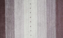 Ombre Purple and Ivory 5x7 Striped Wool and Bamboo Silk Hand Knotted Rug