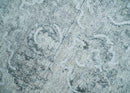 One of a Kind Traditional 8x10 Ivory, Gray and Charcoal Traditionally Hand Loomed Art Silk Area Rug