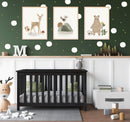 Earth tones Polka Dots - Fabric Nursery Wall Art Decals