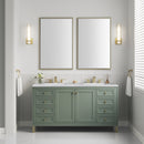 James Martin Chicago 60" Double Bathroom Vanity, Smokey Celadon