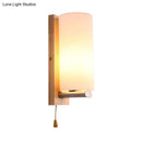 DecorBites™ Opal Glass Sconce Wall Lamp with White Finish for Bedroom and Cafe Lighting