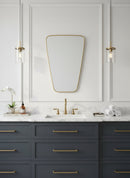 Gold Wall Brass Mirror - Triangle Mirror