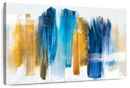 Blue And Gold Abstract Wall Art