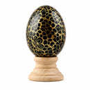 Golden Circles Hand Painted Wooden Easter Egg
