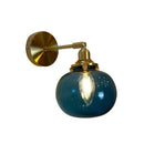 Orange and gold fluted glass wall lamp bedroom wall light